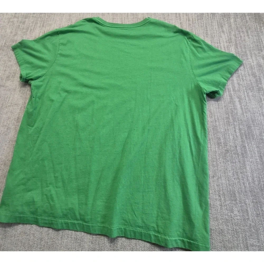 Polo Ralph Lauren men's green crew neck pullover t-shirt XL yellow pony logo